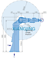 प्रयुक्त औद्योगिक पिक एंड प्लेस रोबोट YASKAWA SDA5F 5kg पेलोड 845mm आर्म रोबोट