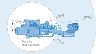 YASKAWA GP165R प्रयुक्त रोबोट आर्म 165kg पेलोड 3143mm आर्म रोबोट