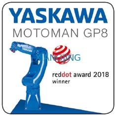 YASKAWA GP8 ने पिक एंड प्लेस 8kg पेलोड के लिए औद्योगिक रोबोट आर्म का इस्तेमाल किया