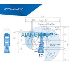 YASKAWA AR700 दूसरा हाथ रोबोट आर्क वेल्डर के लिए 8kg पेलोड